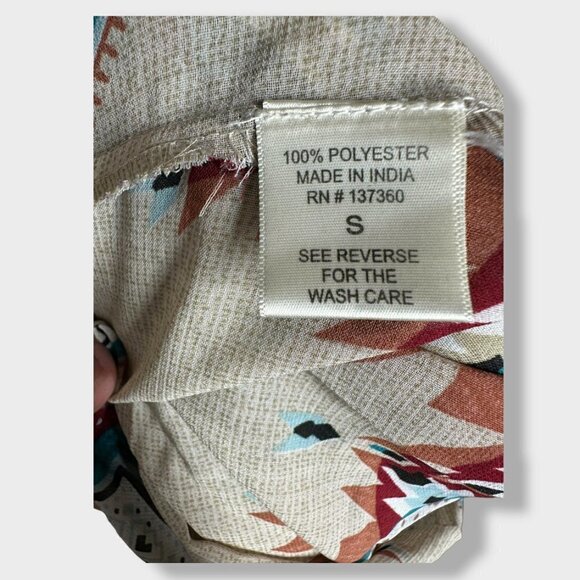 LIVE 4 Truth Bohemian Tribal Sheer Tunic Top Size S - Picture 6 of 8